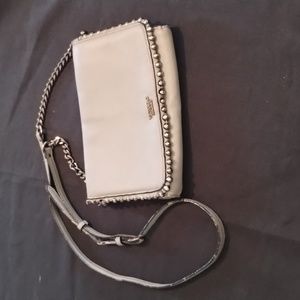 Victoria Secret Purse Distressed Grey Metal ball chain around cross body Purse